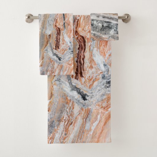 Trendy Koel Marmer Steen Patroon Bad Handdoek (Insitu)