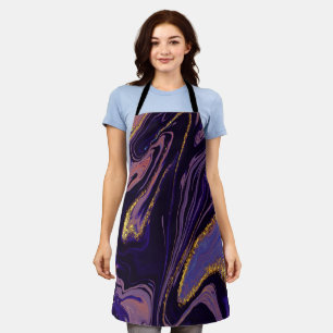 Trendy Koel Violet Goud Marmer Patroon Schort