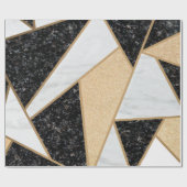 Trendy Koele Geometrische Marmer Textuur Cadeaupapier (Vlak)