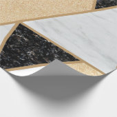Trendy Koele Geometrische Marmer Textuur Cadeaupapier (Hoek)