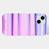 Trendy koele gestreepte paars Case-Mate iPhone case (Achterkant (horizontaal))