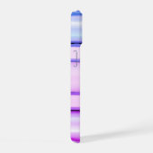 Trendy koele gestreepte paars iPhone 15 case (Rechterkant)