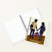 Trendy koele hedendaagse moderne script spiraal notitieboek (Binnen)