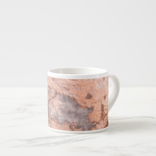 Trendy Koele Marmer Steen Textuur Espresso Kop (Voorkant rechts)
