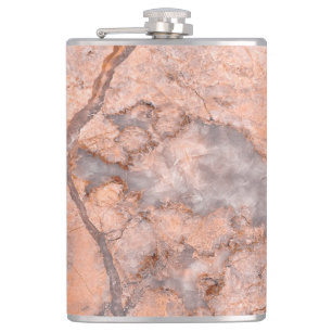 Trendy Koele Marmer Steen Textuur Heupfles