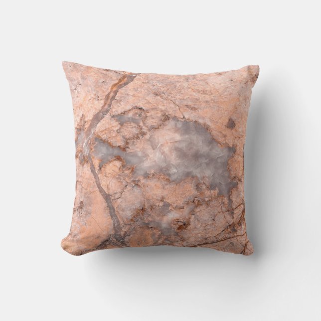 Trendy Koele Marmer Steen Textuur Kussen (Voorkant)