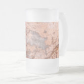 Trendy Koele Marmer Steen Textuur Matglas Bierpul (Voorkant rechts)