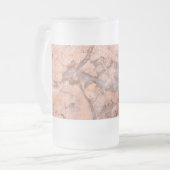Trendy Koele Marmer Steen Textuur Matglas Bierpul (Voorkant links)