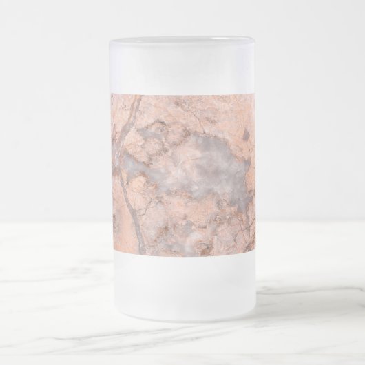 Trendy Koele Marmer Steen Textuur Matglas Bierpul (Center)