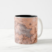 Trendy Koele Marmer Steen Textuur Tweekleurige Koffiemok (Voorkant rechts)
