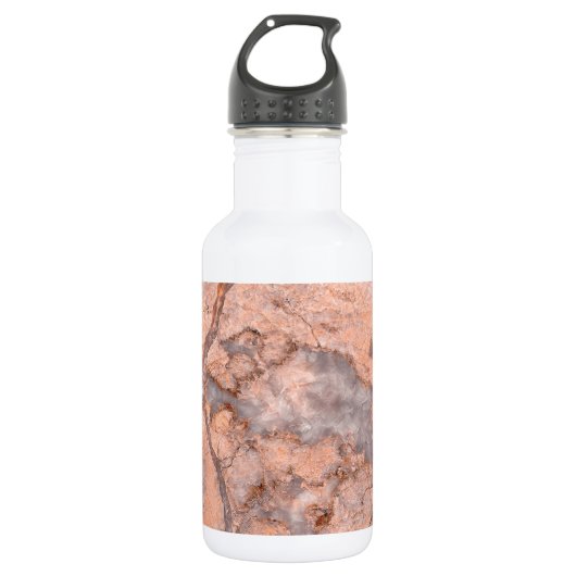 Trendy Koele Marmer Steen Textuur Waterfles (Voorkant)