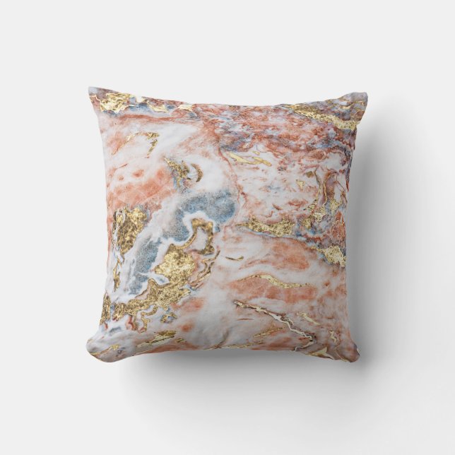 Trendy Koele Ombre Marmer Steen Textuur Kussen (Voorkant)