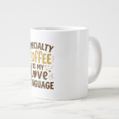 Trendy koffie liefhebber Quote Grote Koffiekop (Voorkant rechts)