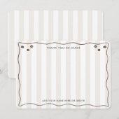 Trendy koffiebonen Espresso Martini Bruidsfeestje Bedankkaart (Voorkant / Achterkant)