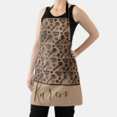 Trendy koffieliefhebberpatroon met gepersonaliseer schort (Insitu)