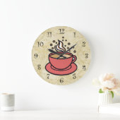 Trendy koffiethema keuken wandklokken (Huis)