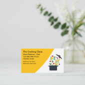 Trendy koken klasse chef-Visitekaartjes. Visitekaartje (Staand voorkant)