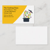Trendy koken klasse chef-Visitekaartjes. Visitekaartje (Voorkant / Achterkant)