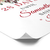 Trendy koper boho herfst bruiloft borrel countdown poster (Hoek)