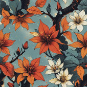 Trendy koper en mos groene botanische worp fleece deken