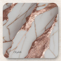 Trendy koper glitters marmer