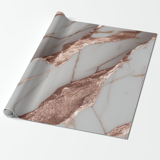 Trendy koper glitters marmer cadeaupapier (Uitgerold)