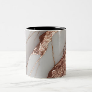 Trendy koper glitters marmer tweekleurige koffiemok