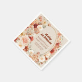Trendy koperen blush en bordeaux Baby shower Servet (Hoek)