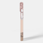 Trendy koperen diamanten monogram Case-Mate iPhone case (Achterkant / Links)