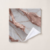 Trendy koperen glitter marmer bad handdoek (Wasdoekje)