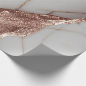 Trendy koperen glitter marmer cadeaupapier (Hoek)
