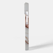 Trendy koperen glitter marmer Case-Mate iPhone case (Achterkant / Links)