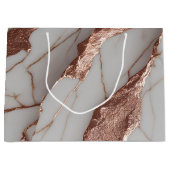 Trendy koperen glitter marmer groot cadeauzakje (Voorkant)