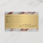 Trendy koperen glitter marmer kortingskaartje (Achterkant)