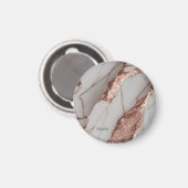 Trendy koperen glitter marmer magneet (Voorkant / Achterkant)