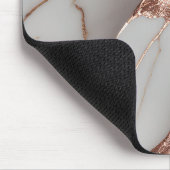 Trendy koperen glitter marmer muismat (Hoek)