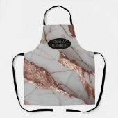 Trendy koperen glitter marmer schort (Voorkant)