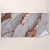 Trendy koperen glitter marmer strandlaken (Voorkant)