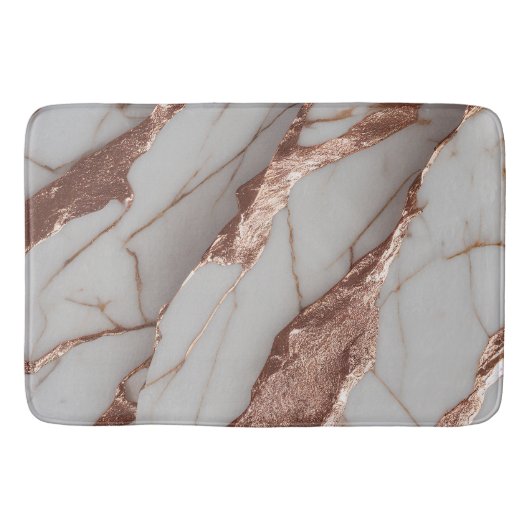 Trendy koperen glittersmarmer badmat (Voorkant)