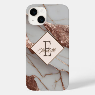 Trendy koperen glittersmarmer Case-Mate iPhone 14 hoesje