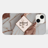 Trendy koperen glittersmarmer Case-Mate iPhone case (Achterkant (horizontaal))