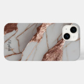 Trendy koperen glittersmarmer Case-Mate iPhone case (Achterkant (horizontaal))