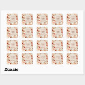 Trendy koperen hortensia en rozen herfst sticker (Vel)
