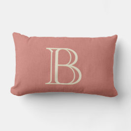 Trendy Koraal Persoonlijk Monogram Sierkussen Kussen