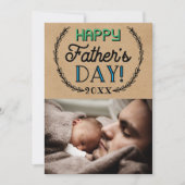 Trendy Kraft Custom Photo Vaderdag Kaart (Voorkant)