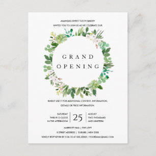 TRENDY KRAFT FOLIAGE LIJST GRAND OPENING CEREMONY BRIEFKAART