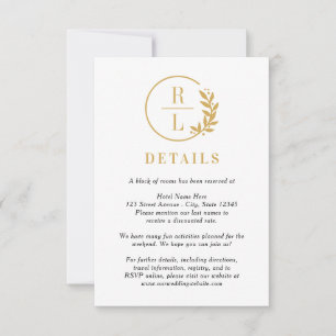 Trendy Krans BEWERKBARE KLEUR Trouwdetails Kaart