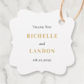 Trendy Krans BEWERKBARE KLEUR Trouwgunst Labels (Achterkant)