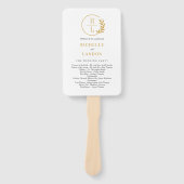 Trendy Krans EDITABLE KLEUR Trouwprogramma Fan Handwaaier (Voorkant)