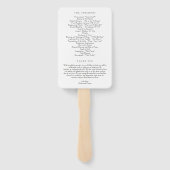 Trendy Krans EDITABLE KLEUR Trouwprogramma Fan Handwaaier (Achterkant)